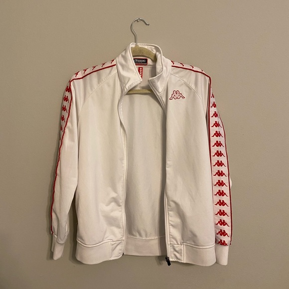 Kappa White And Red Tracksuit Jacket 